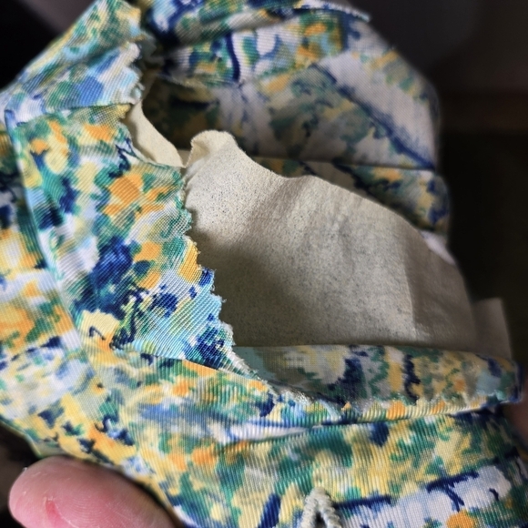 Vtg 70s dagger pointed collar button up long sleeve silky nylon secretary dress - Picture 3 of 10